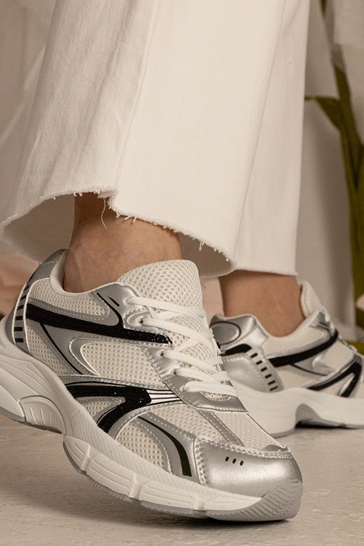 Baskets argentées pour femmes...