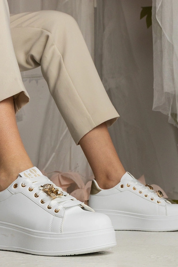 Zwart-gouden dames sneakers...