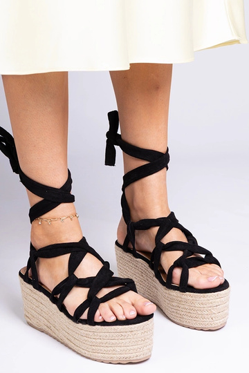 Zwarte dames espadrilles...