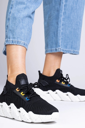 Schwarze Damen Sneakers auf...