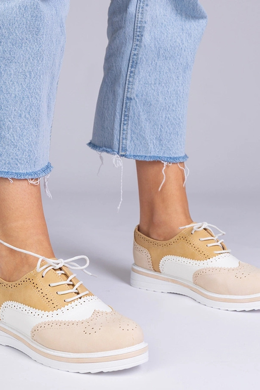 Oxfords classiques sable, « Toddi »