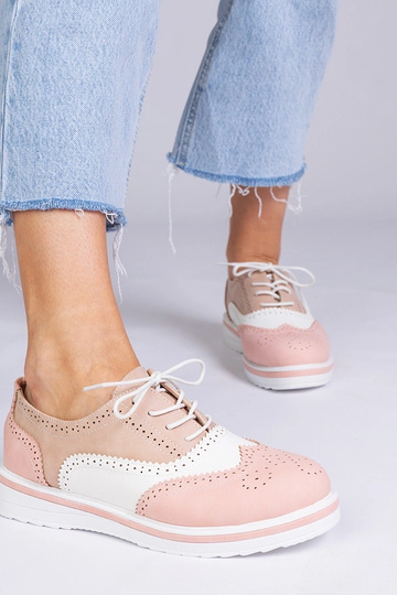 Roze klassieke oxford schoenen, „Toddi" 2