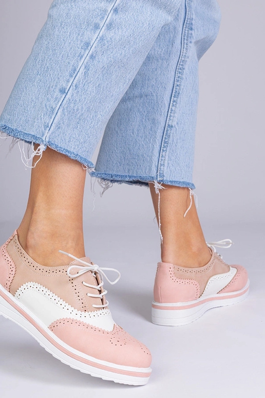 Rosa klassische Oxfords, „Toddi"