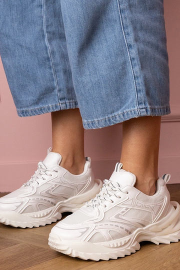 Weiße Damen-Sneaker auf dicker Plattform Lirana