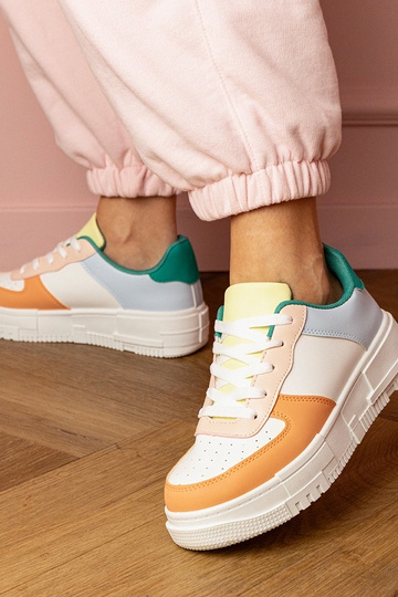 Orange Damen-Sneaker auf Plattform Luneta 2