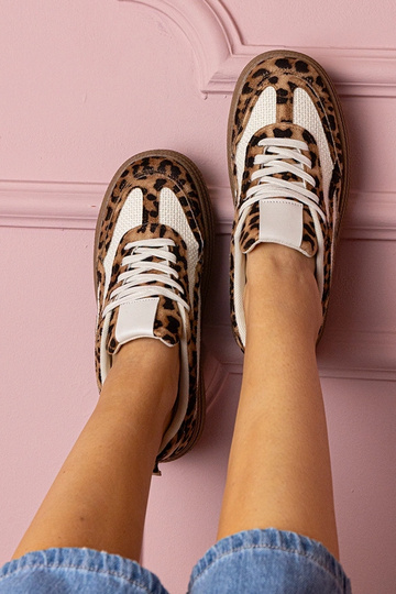 Damen-Sneaker mit Tiermustern auf dicker Plattform Kamela