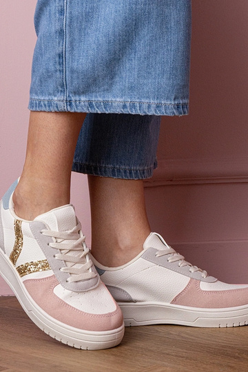 Blona chaussures de sport multicolores avec ornements en paillettes 2