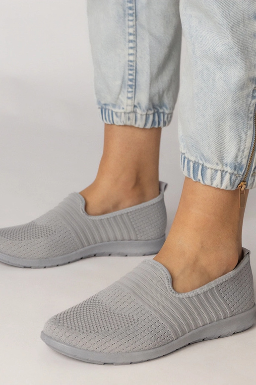 Chaussons gris pour femmes, « Saris »