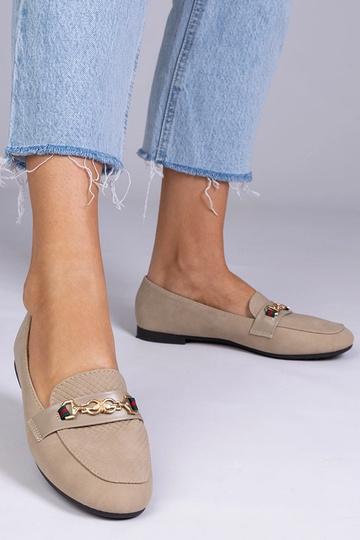 Bruine matte mocassins met...