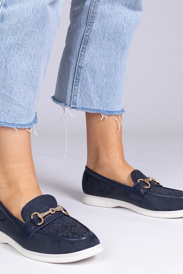 Donkerblauwe mocassins van...