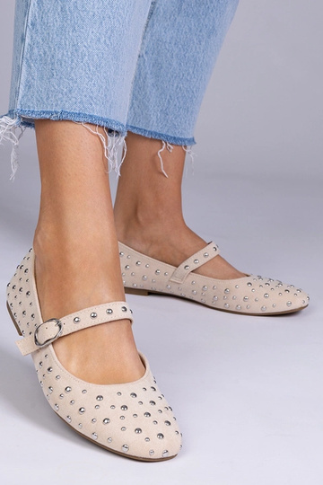 Zandkleurige ballerina's... 2