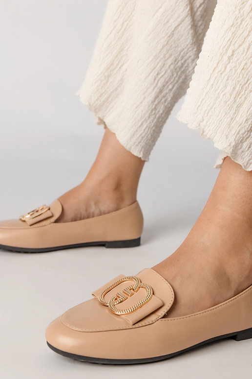 Mocassins crémeux pour femmes avec un...