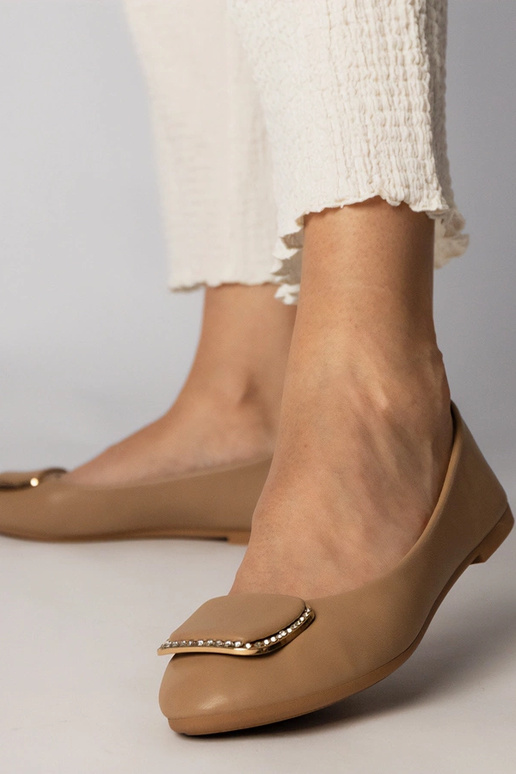 Ballerines brunes pour femmes avec...