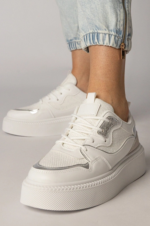 Baskets de sport blanches avec insert...