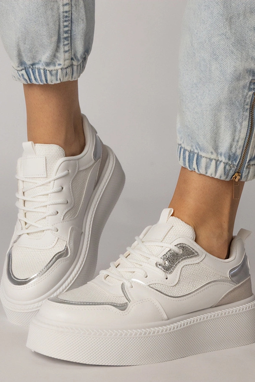 Baskets de sport blanches avec insert...