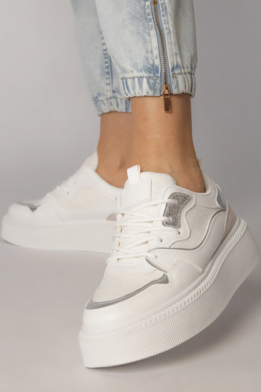 Baskets de sport blanches avec insert...