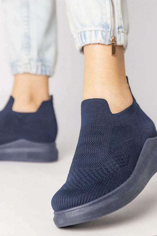 Dunkelblaue Slip-On-Schuhe, „Merinsa"