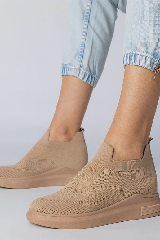 Baskets à enfiler marron, « Merinsa »