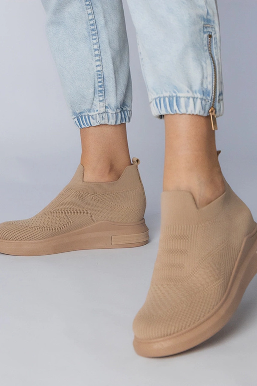 Baskets à enfiler marron, « Merinsa »