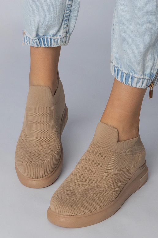 Baskets à enfiler marron, « Merinsa »