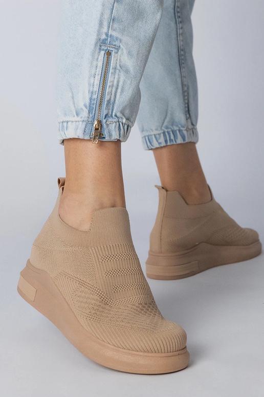 Baskets à enfiler marron, « Merinsa »