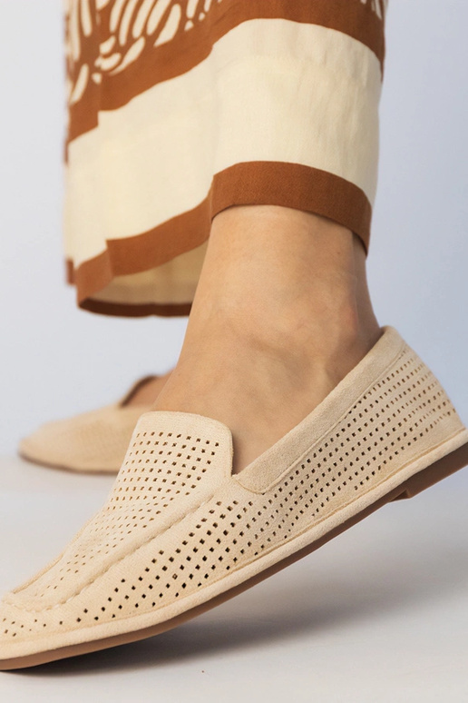 Karamelkleurige geperforeerde...