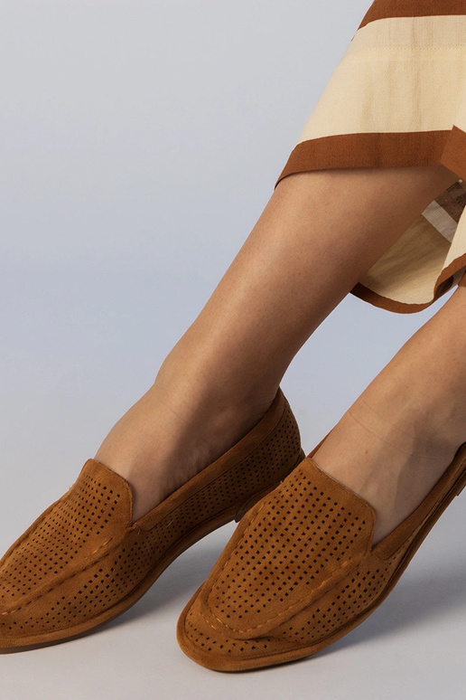 Schwarze durchbrochene Mokassins aus...