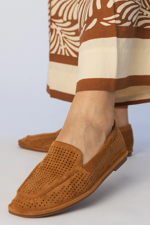 Mocassins ajourés noirs en simili...