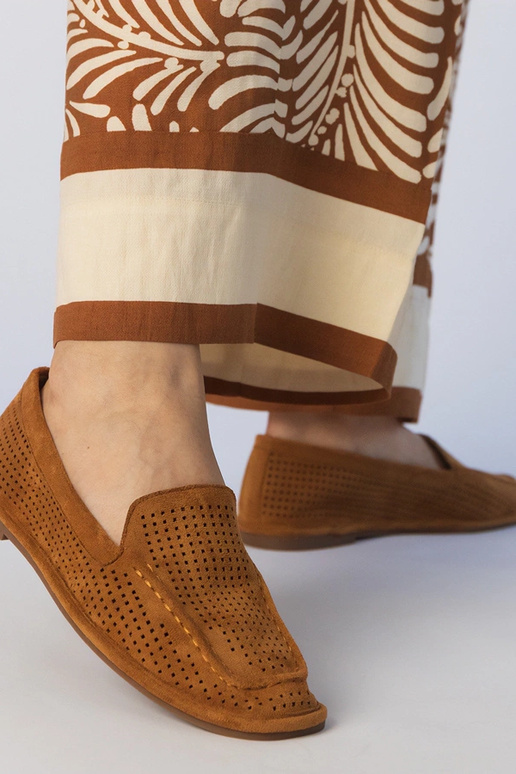 Zwarte geperforeerde mokassins van...