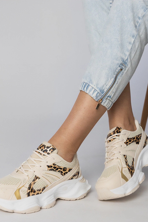 Baskets de sport avec motif panthère...