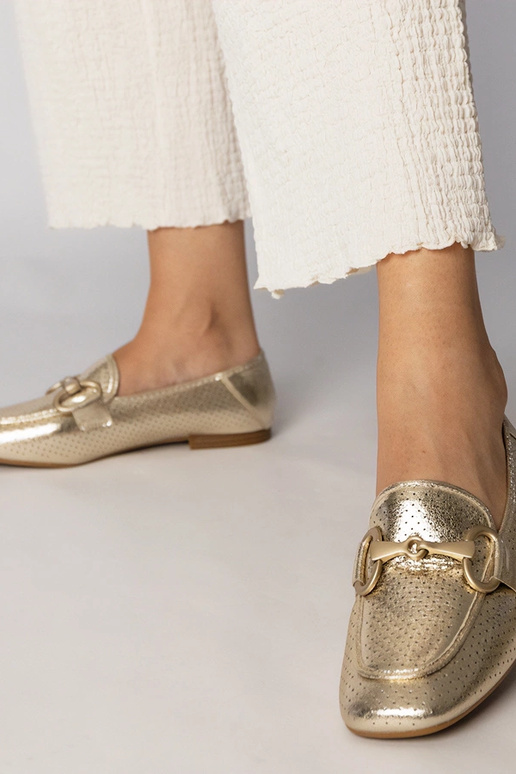 Gouden elegante damesballetschoenen...