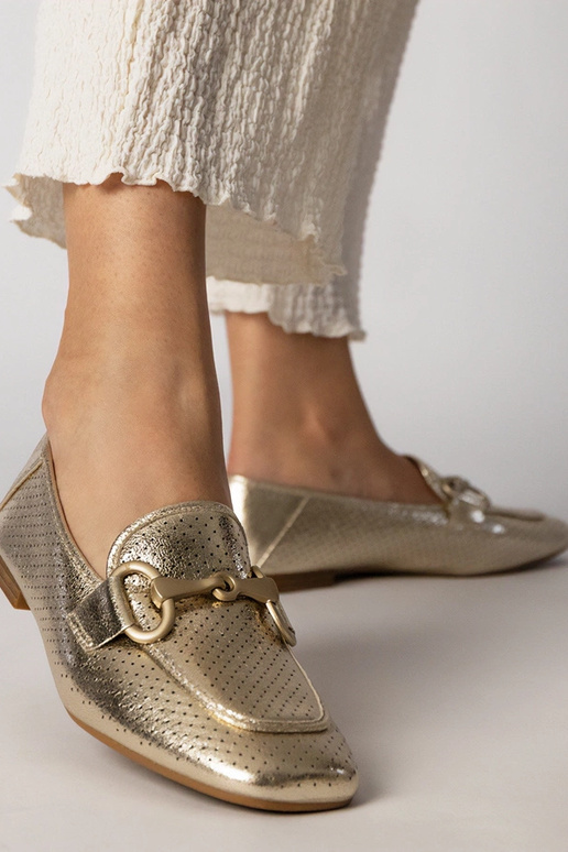 Gouden elegante damesballetschoenen...