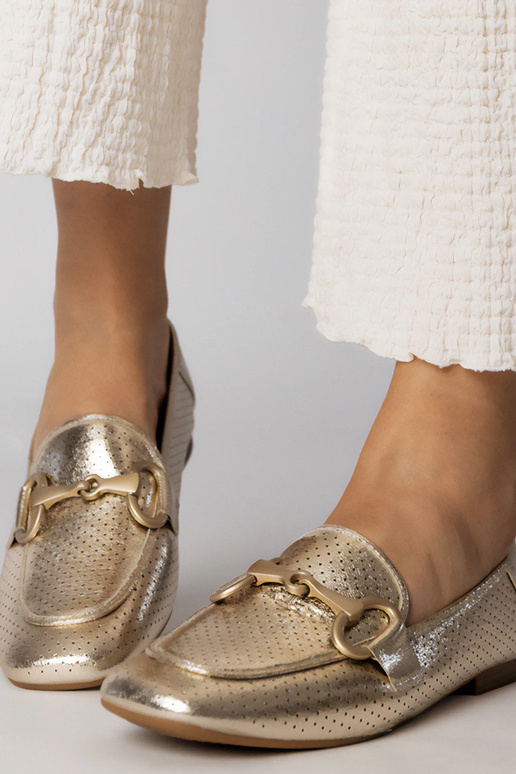 Gouden elegante damesballetschoenen...