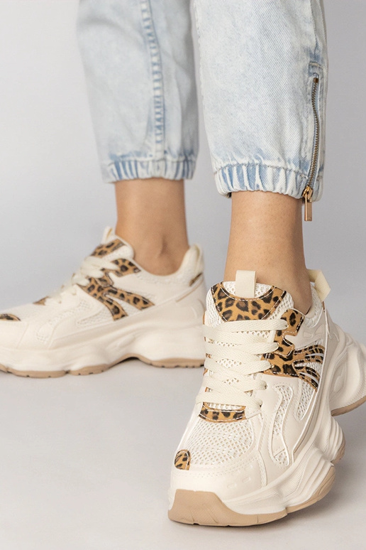 Beige Damen Sneakers mit...