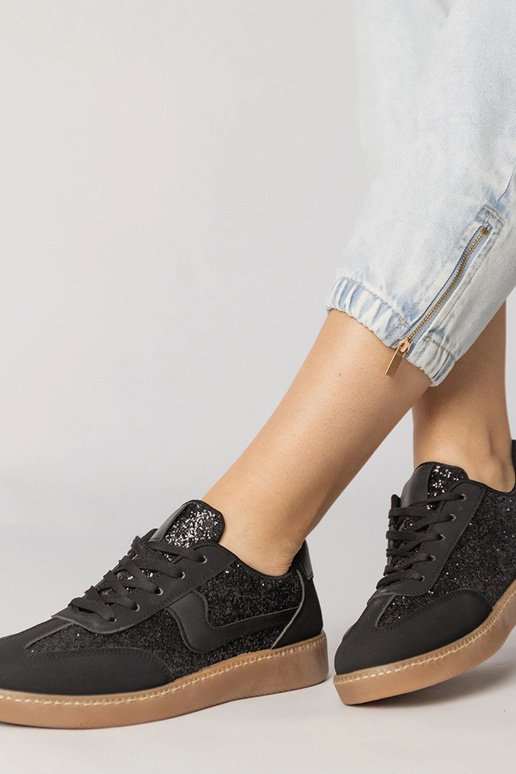 Zwarte dames sportschoenen met...