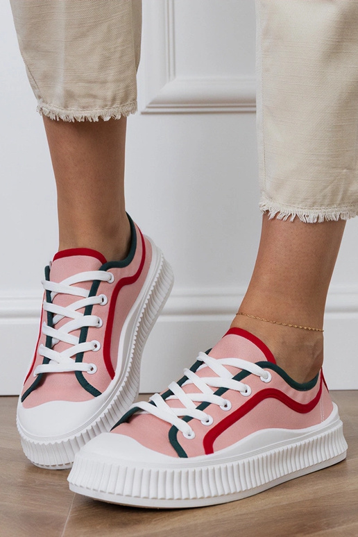 Rosa Damenplattformschuhe, „Salis"