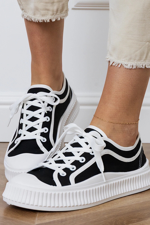 Baskets noires à plateforme pour...