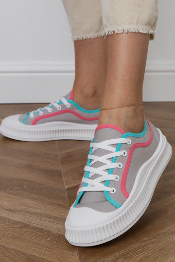 Grijze dames schoenen op een platform, „Salis" 2