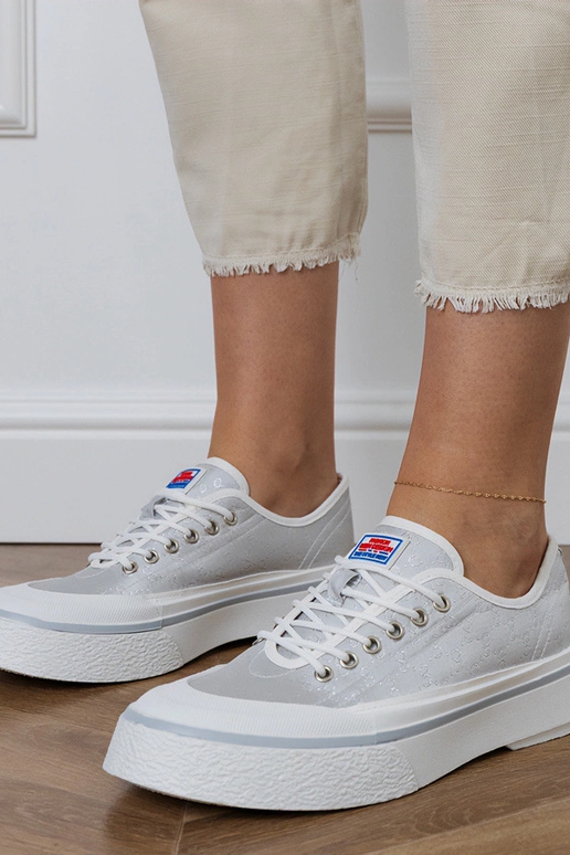 Graue Damenplattformschuhe, „Greta"