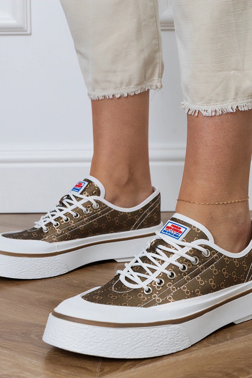 Braune Damenplattformschuhe, „Greta"