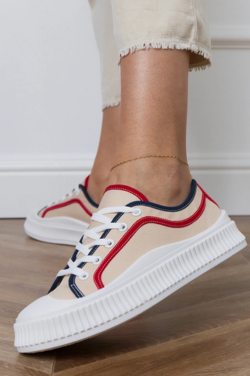 Beige Damenplattformschuhe,... 2