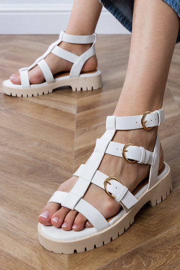 Weiße Gladiatorensandalen... 2