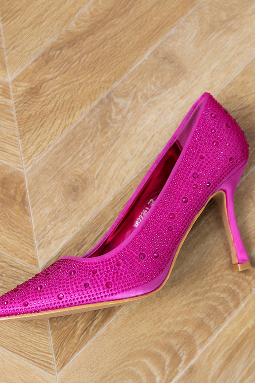 Sandales en soie roses avec zircon...