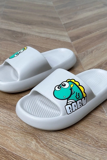 Graue Kinderpantoletten mit Druck Milos
