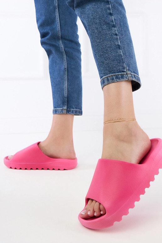 Roze rubberen dames slippers Papitos