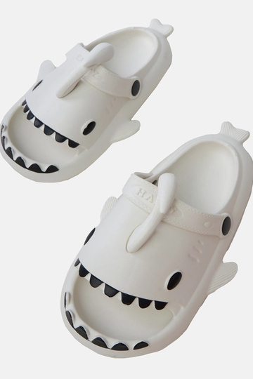 Chaussons pour enfants blancs avec motifs de requins Tossi 2