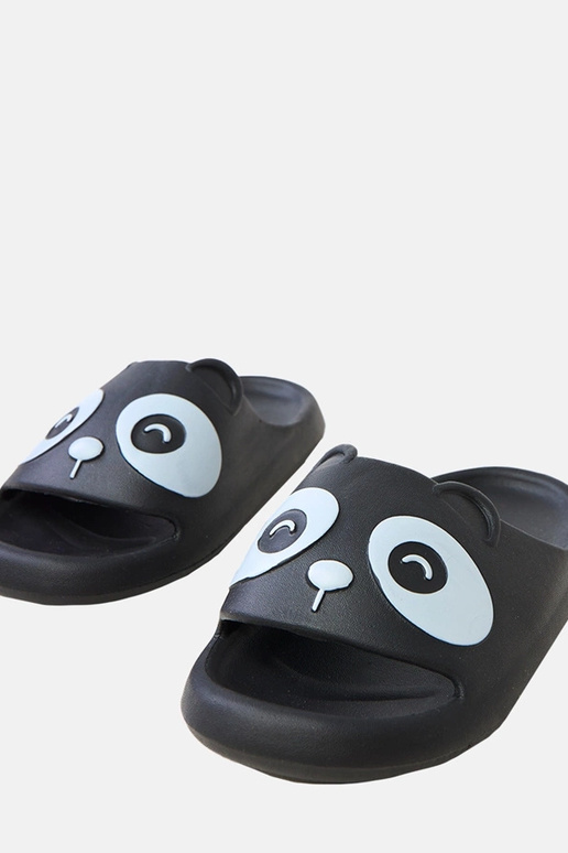 Chaussons pour enfants noirs avec... Chaussons pour enfants noirs avec...