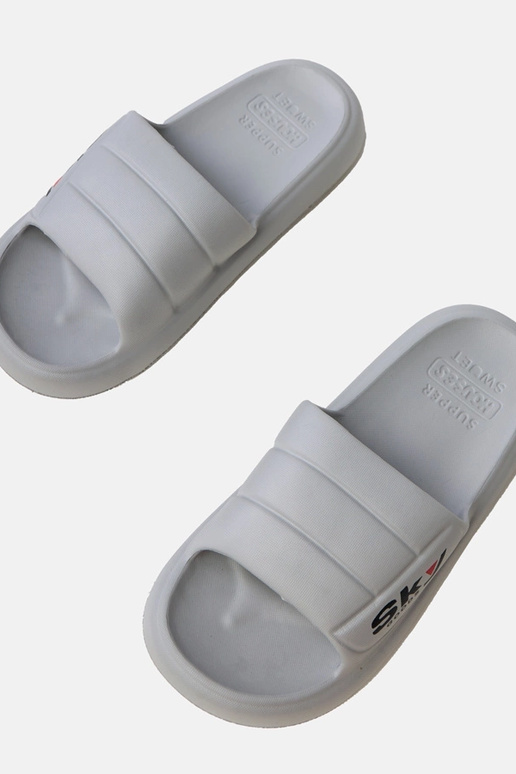 Grijze herenrubberen slippers Torwald