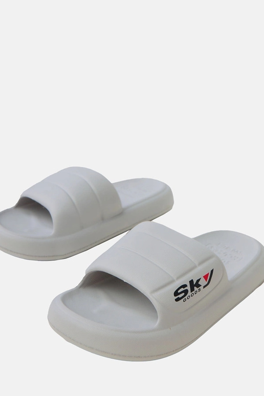 Grijze herenrubberen slippers Torwald