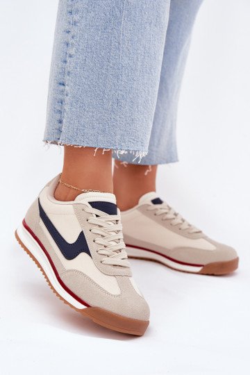 Vrouwen zandkleurige sportschoenen „Sneakers" model „Zerina" 2